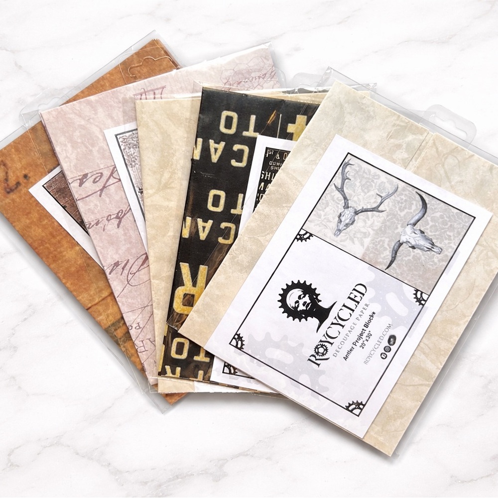 Set of 5 Roycycled Decoupage Papers – Large 20x30 Sheets
BUNDLE DEAL 
new
